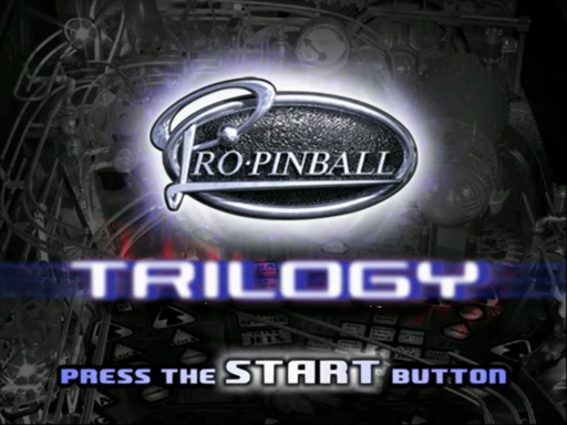 Pro Pinball Trilogy title screen for Sega Dreamcast
